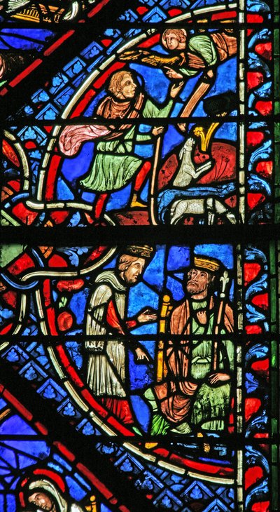 Les Mages avec Hérode ; Annonciation aux bergers - French School