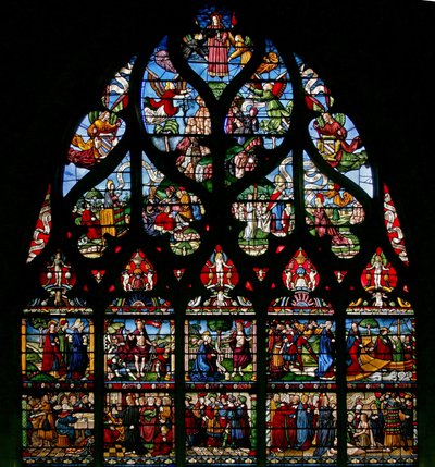 Fenêtre w6 représentant des scènes de la vie de Sainte Marie-Madeleine - French School