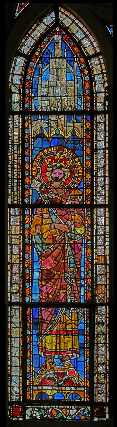 Fenêtre w7 représentant Louis, fils de Lothaire VI? - French School