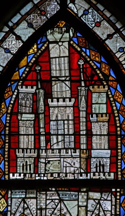 Fenêtre w9 représentant un dais - French School