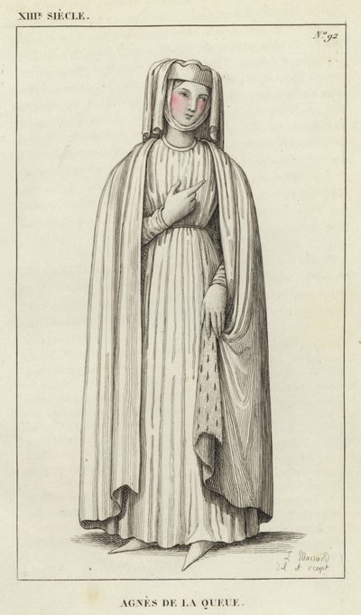 XIIIe siècle, Agnès de la Queue - French School