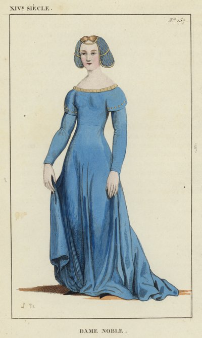XIVe siècle, dame noble - French School