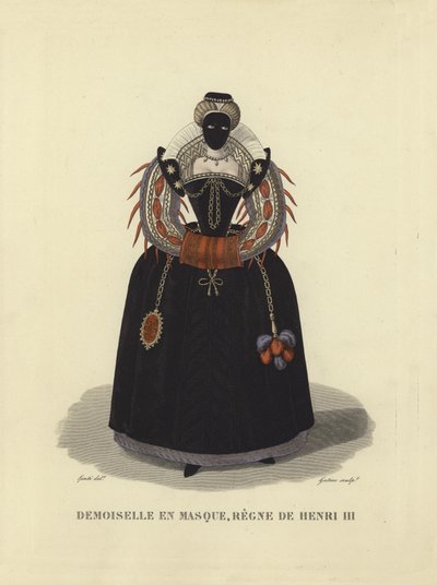 Jeune dame masquée, règne de Henri III de France - French School