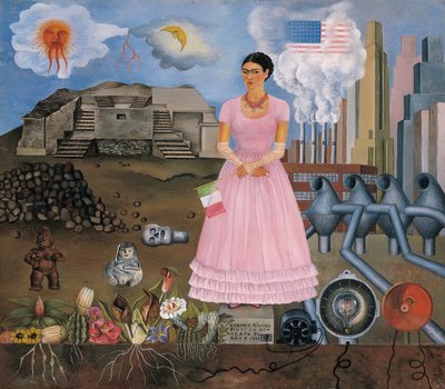 Autoportrait à la frontière entre le Mexique et les États-Unis - Frida Kahlo