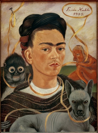Autoportrait avec des petits singes - Frida Kahlo