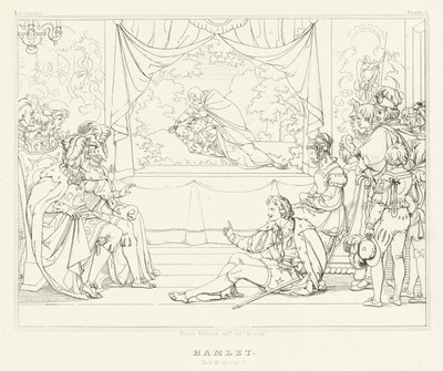 Hamlet, Acte III, Scène 2 - Friedrich August Moritz Retzsch