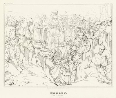 Hamlet, Acte V, Scène 1 - Friedrich August Moritz Retzsch
