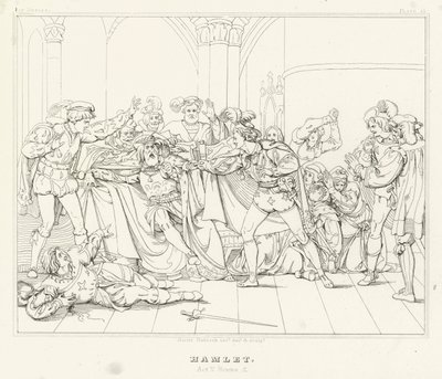 Hamlet, Acte V, Scène 2 - Friedrich August Moritz Retzsch