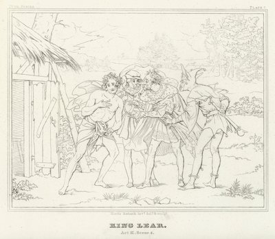 Le Roi Lear, Acte III, Scène 4 (gravure) - Friedrich August Moritz Retzsch