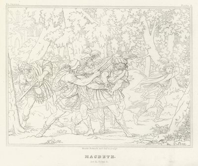 Macbeth, Acte III, Scène 3 - Friedrich August Moritz Retzsch