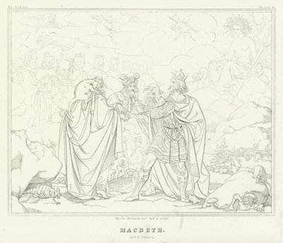 Macbeth, Acte IV, Scène 1 - Friedrich August Moritz Retzsch