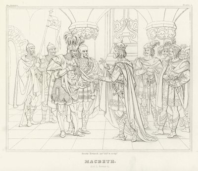 Macbeth, Acte I, Scène 4 - Friedrich August Moritz Retzsch
