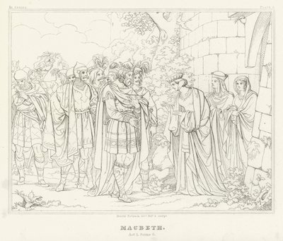 Macbeth, Acte I, Scène 6 - Friedrich August Moritz Retzsch