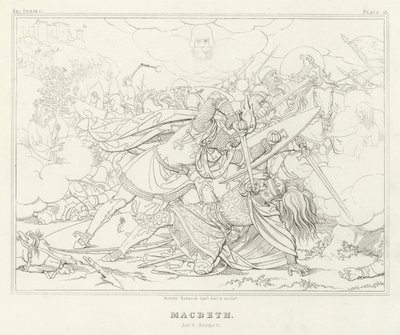 Macbeth, Acte V, Scène 7 - Friedrich August Moritz Retzsch