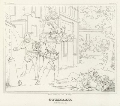 Othello, Acte V, Scène 1 (gravure) - Friedrich August Moritz Retzsch