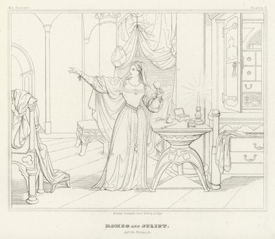 Roméo et Juliette, Acte IV, Scène 3 - Friedrich August Moritz Retzsch