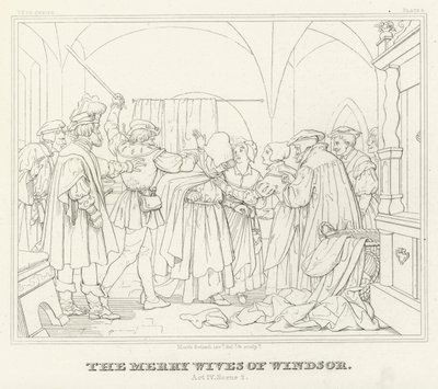 Les Joyeuses Commères de Windsor, Acte IV, Scène 2 - Friedrich August Moritz Retzsch