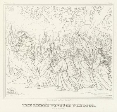 Les Joyeuses Commères de Windsor, Acte V, Scène 3 - Friedrich August Moritz Retzsch