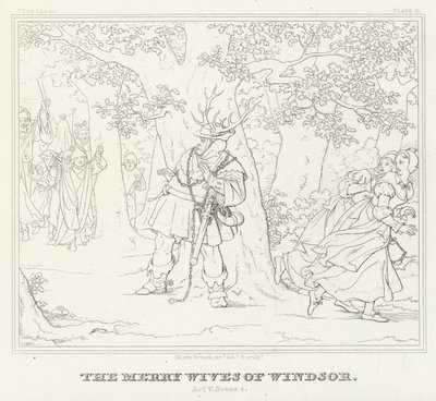 Les Joyeuses Commères de Windsor, Acte V, Scène 4 - Friedrich August Moritz Retzsch