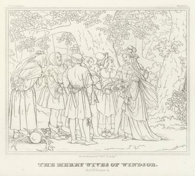 Les Joyeuses Commères de Windsor, Acte V, Scène 4 - Friedrich August Moritz Retzsch