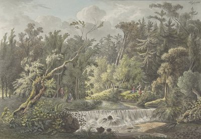 Paysage avec cascade, fin du 18e-début du 19e siècle - Friedrich Christian Klass