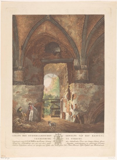 Vue depuis la voûte souterraine du château Vredenburg à Utrecht - Friedrich Christoph Dietrich