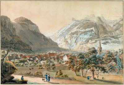 Le village de Bex - Friedrich Georg Wexelberg