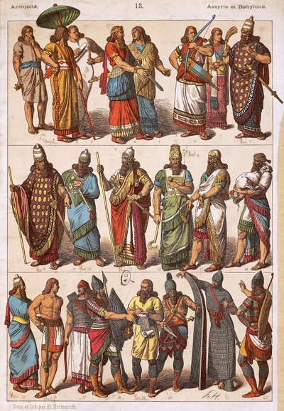 Costumes des Assyriens et Babyloniens, par Friedrich Hottenroth - Friedrich Hottenroth