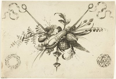 Feston avec fleurs, feuilles et fruits - Friedrich Jacob Morisson