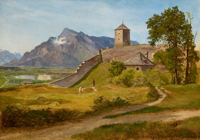La maison de garde militaire et la tour de Joseph sur le Mönchsberg de Salzbourg - Friedrich Loos