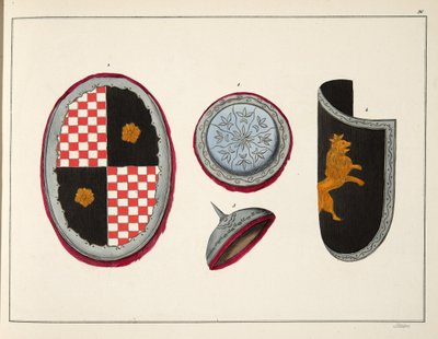 Boucliers, planche de 