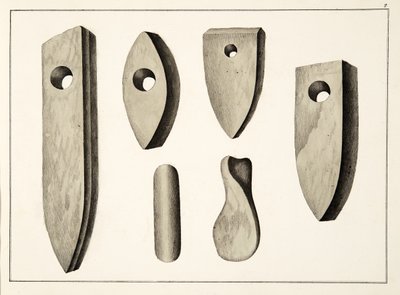 Armes en pierre, planche de A History of the Development and Customs of Chivalry, par Dr. Franz Kottenkamp, publié par Carl Hoffmann, 1842 - Friedrich Martin von Reibisch
