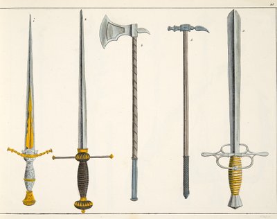 Épées, planche de 
