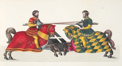 Deux chevaliers à un tournoi, planche de 