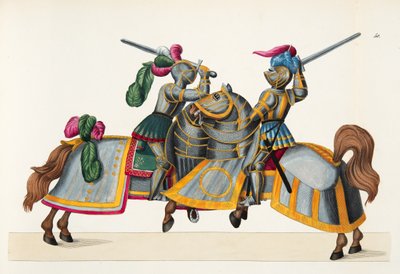 Deux chevaliers à un tournoi, planche de 