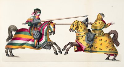 Deux chevaliers à un tournoi, planche de 