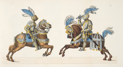 Deux chevaliers à un tournoi, planche de 