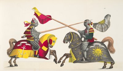 Deux chevaliers à un tournoi, planche de 