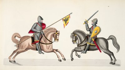 Deux chevaliers à un tournoi, planche de 