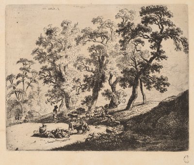 Paysage avec bergers - Friedrich Müller