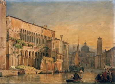 Grand Canal avec le Palazzo Fondaco dei Turchi - Friedrich Nerly