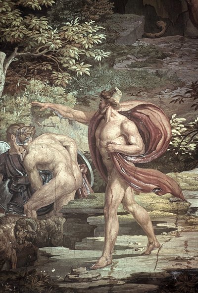 Évasion de la grotte du Cyclope aveuglé, Scènes de l