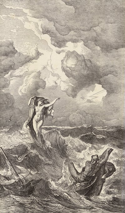 Leucothée et Ulysse - Friedrich the Elder Preller