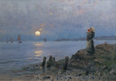 Femme et enfant à la plage - Frithjof Smith-Hald