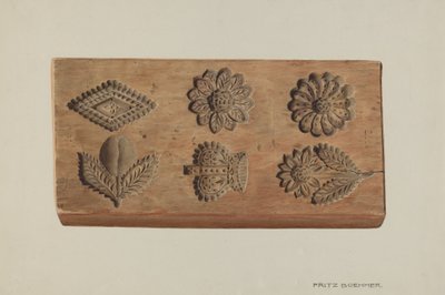 Planche de Springerle allemande de Pennsylvanie - Fritz Boehmer