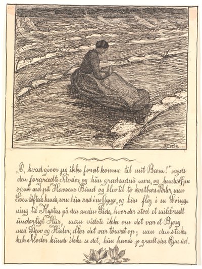 Oh, que ne donnerais-je pas pour rejoindre mon enfant!... - Fritz Syberg