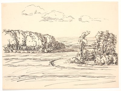 Autour des champs et des prairies se trouvaient de grandes forêts - Fritz Syberg