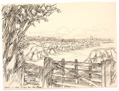 Autour des champs et des prés se trouvaient de grandes forêts - Fritz Syberg