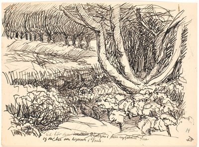 Sortie entre les buissons - Fritz Syberg