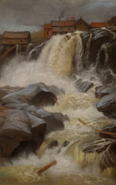 Chutes de Haug, Modum - Fritz Thaulow